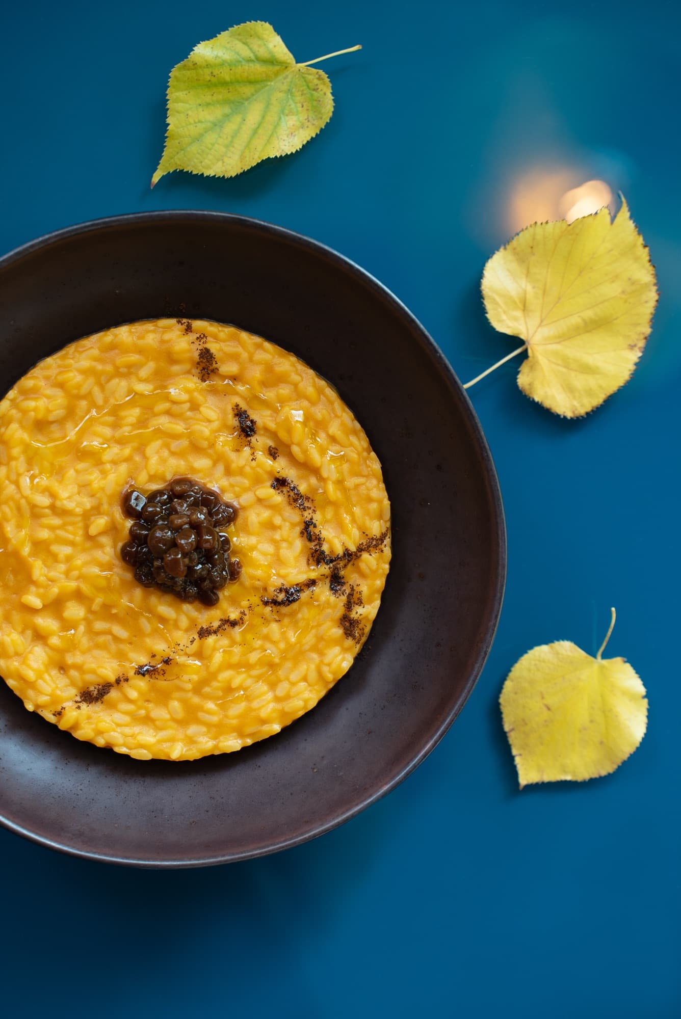 Risotto alla zucca con perle di aceto balsamico